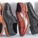 عکس چند مدل کفش چرمی و اداری و رسمی مردانه که با کت و شلوار بسیار جذاب نشان داده می شود.